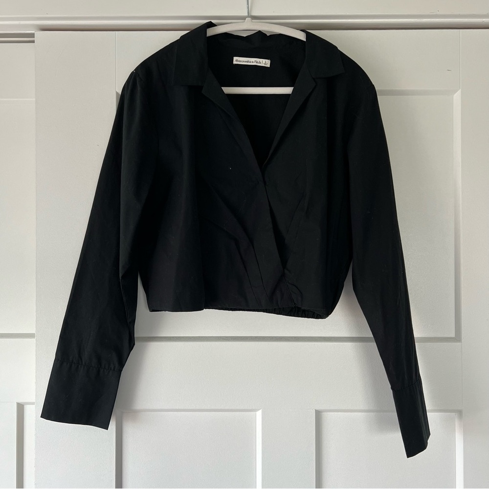 Abercrombie long sleeve poplin top
